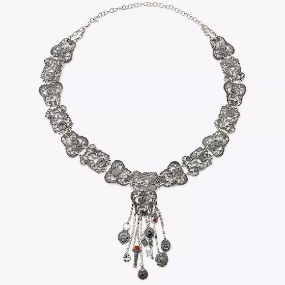 ZARA FLOWER CHARMS METAL BELT